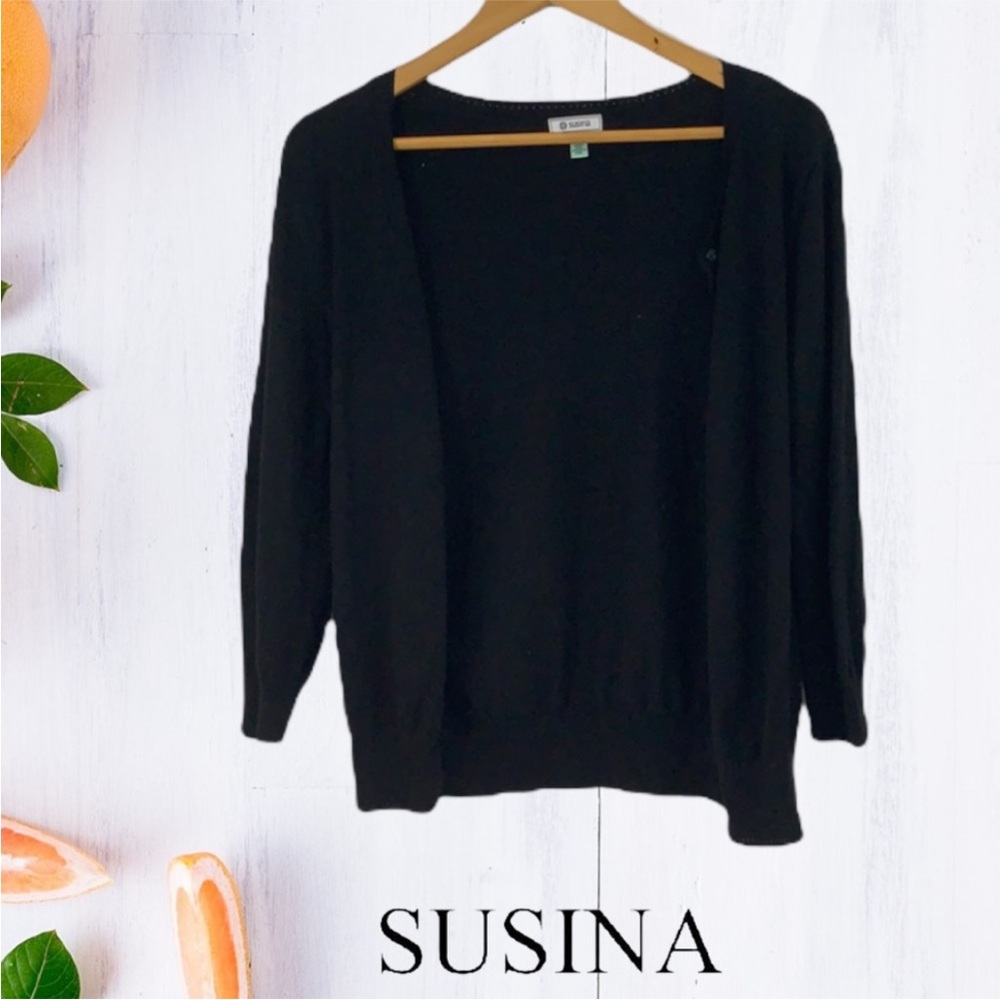 Susina Classic Black Cardigan